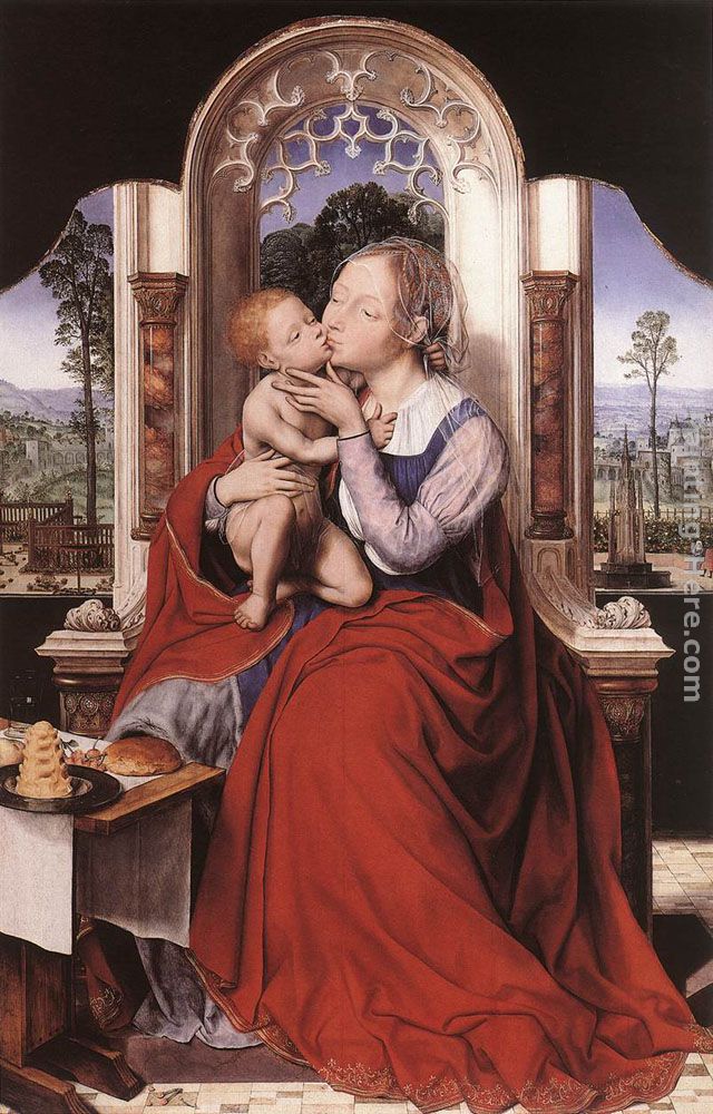The Virgin Enthroned painting - Quentin Massys The Virgin Enthroned art painting